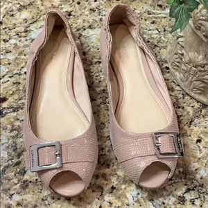 Calvin Klein Peeptoe Flats in Nude Size 8M